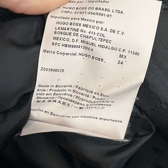 BOSS Hugo Boss Blazer Womens 2 Black One Button Business Formal Jacket Metallic - Picture 10 of 10